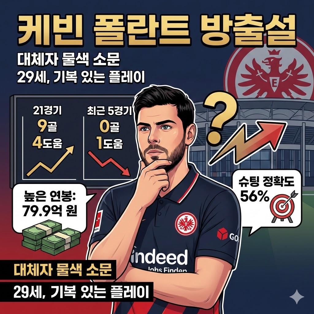 [충격] 폴란트, 연봉 값 못하나? 프랑크푸르트 방출설